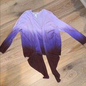 White House Black Market Lavender Ombre Cardigan